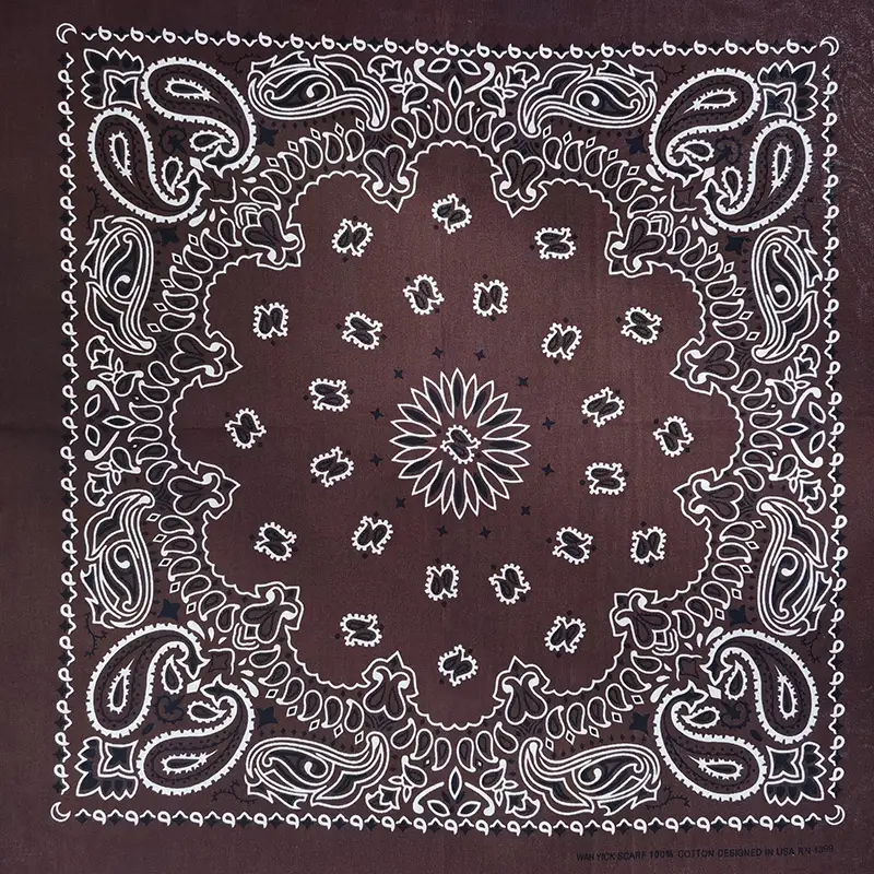 New Fashion Hip Hop 100% Cotton Bandana Square Scarf 55cm*55cm Black Red Paisley Headband Printed For Women/Men/Boys/Girls - Image 44
