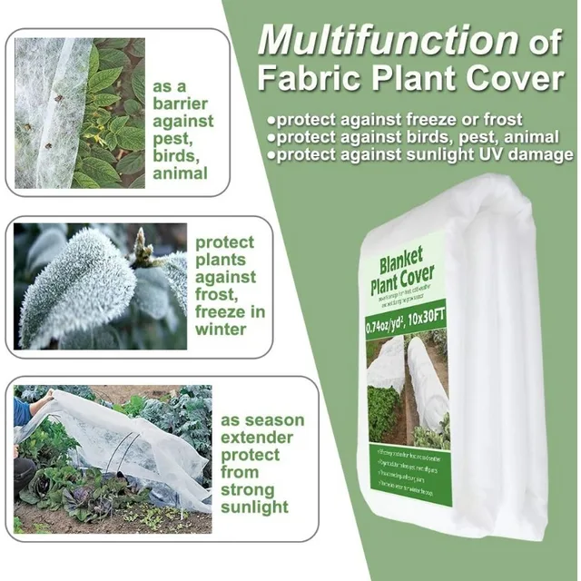 0.9oz DIY Plant Covers Freeze Protection Floating Row Blankets for Fruit Vegetables Tree Winter Cold Weather Yard Garden Tools 6