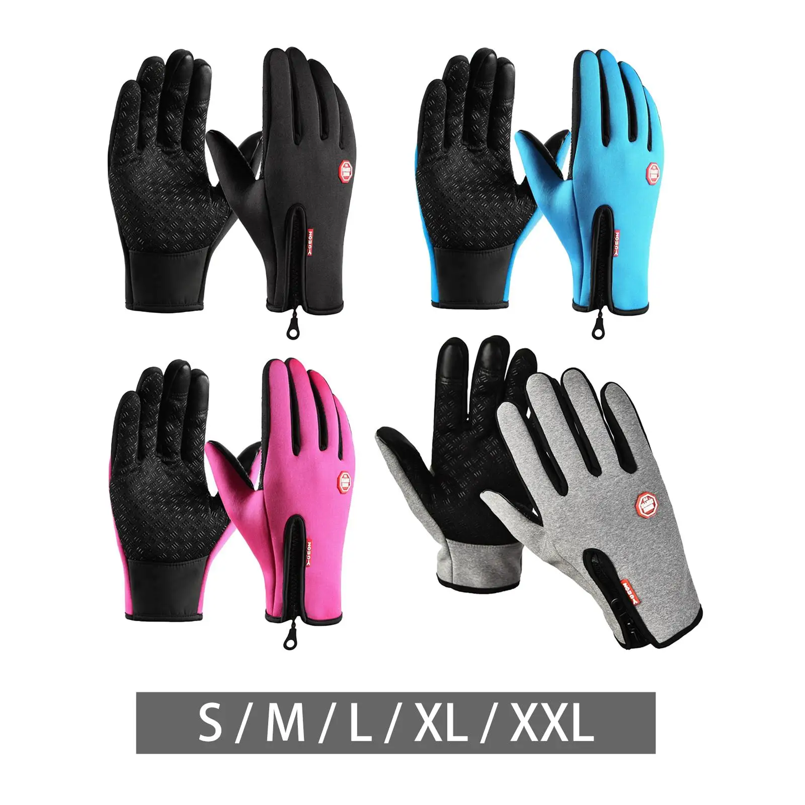 Guanti Da Ciclismo Invernali Uomo E Donna, Impermeabili E Antivento, Touch Screen Su Pollice E Indice, Palmo Antiscivolo, Strisce Riflettenti, Taglie M/L/XL/XXL - 2