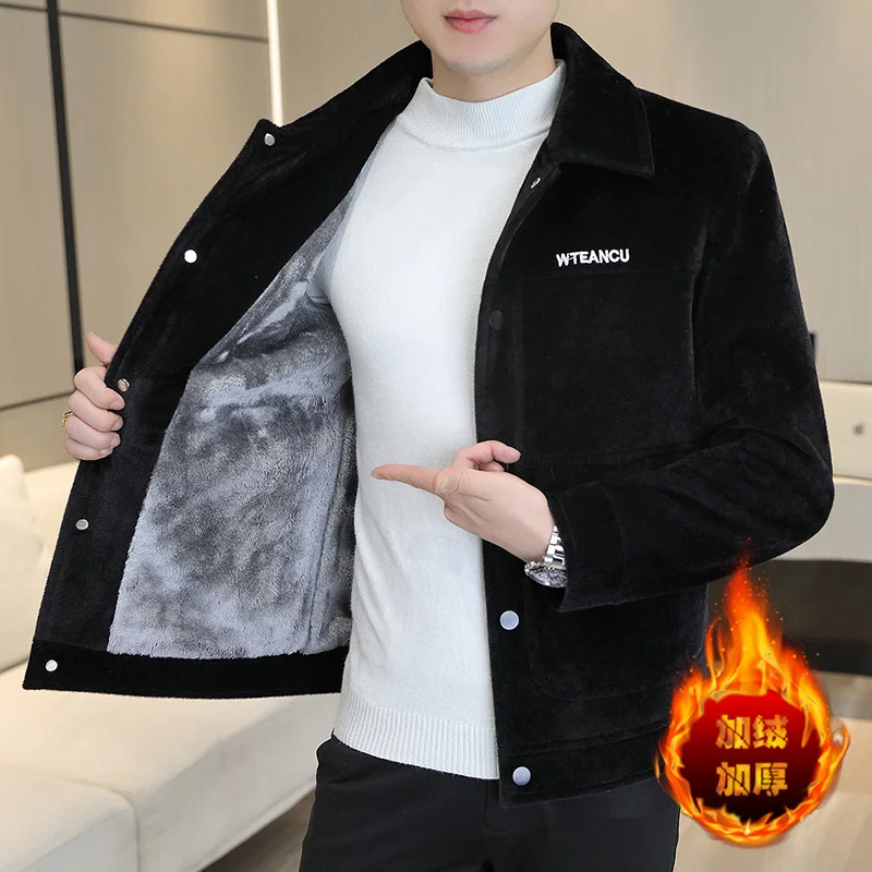2022 Winter Wool Blends Jacket Plush Velvet and Short