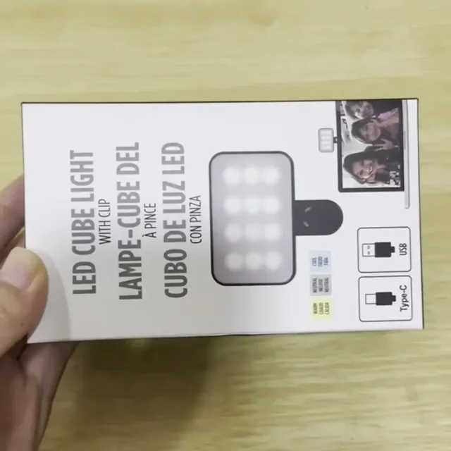 Mini Rechargeable Selfie Fill Light - 3 Color Modes, Adjustable Brightness, Clip-on LED Light for Mobile Phones & Computers 6