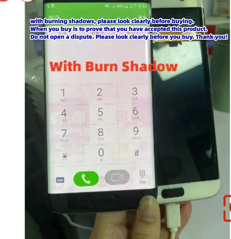 삼성 갤럭시 S6 엣지 플러스 G928 G928F 터치 스크린 디지타이저 어셈블리 교체용 AAA +++, 화상 그림자 아몰레드 LCD