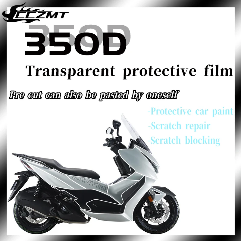 For ZONTES ZT350D 350-D 350D Invisible Car Coat Fuel Tank Protective Film Transparent Sticker Modified Accessories