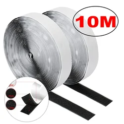 Self - Adhesive Hook and Loop Tape Fastener for Home and DIY Projects (Black 10M)