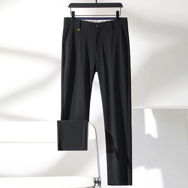 Men Clothing Casual Loose Cargo Formal Skinny Sweatpants Suit Solid Pocket High Waisted Button Zipper Spring Summer Pants