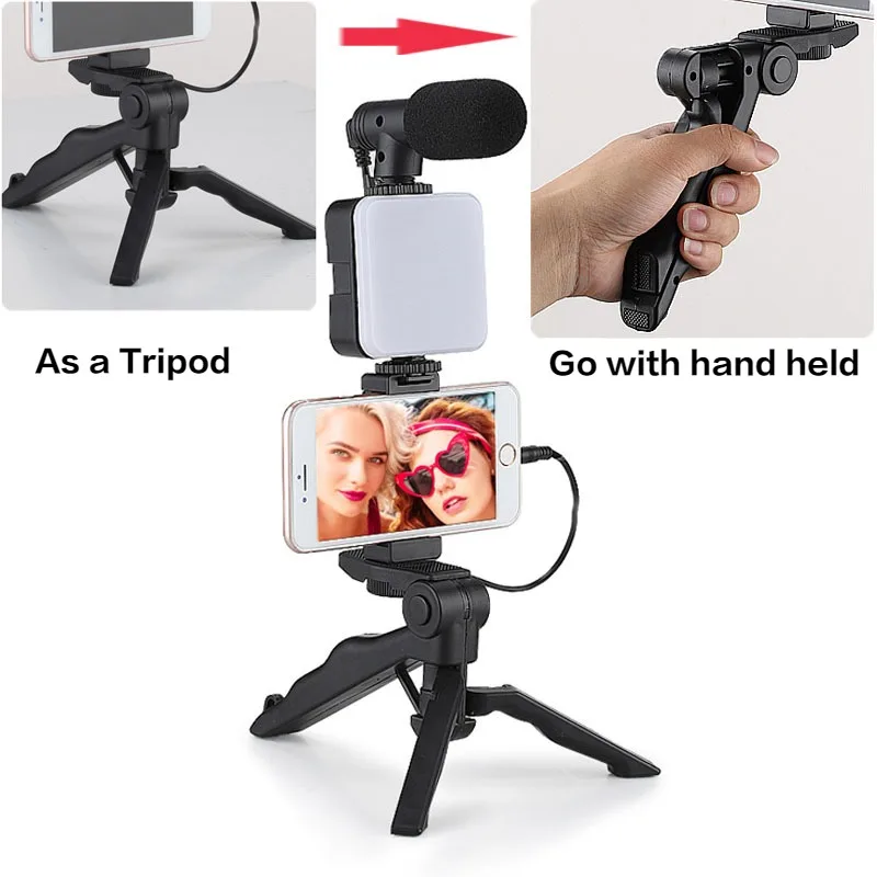 Mobile Video Production Kit Multi-functional Mobile Phone Fill Light Stand Live Desktop Tripod Stand