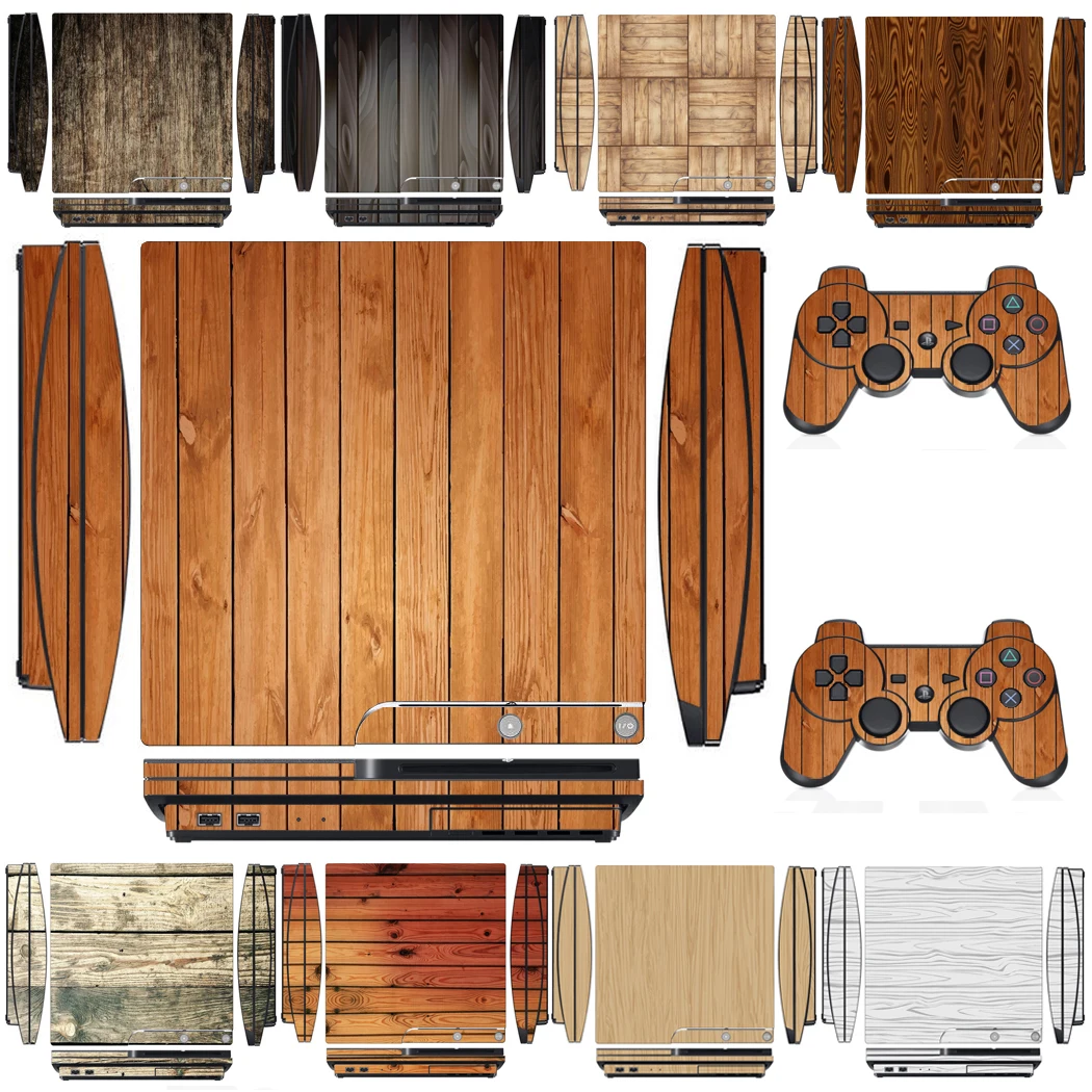 Wood 1601 Vinyl Skin Sticker Protector Per Sony Ps3 Slim Playstation 3 Slim E 2 Adesivi Per Pelli Controller