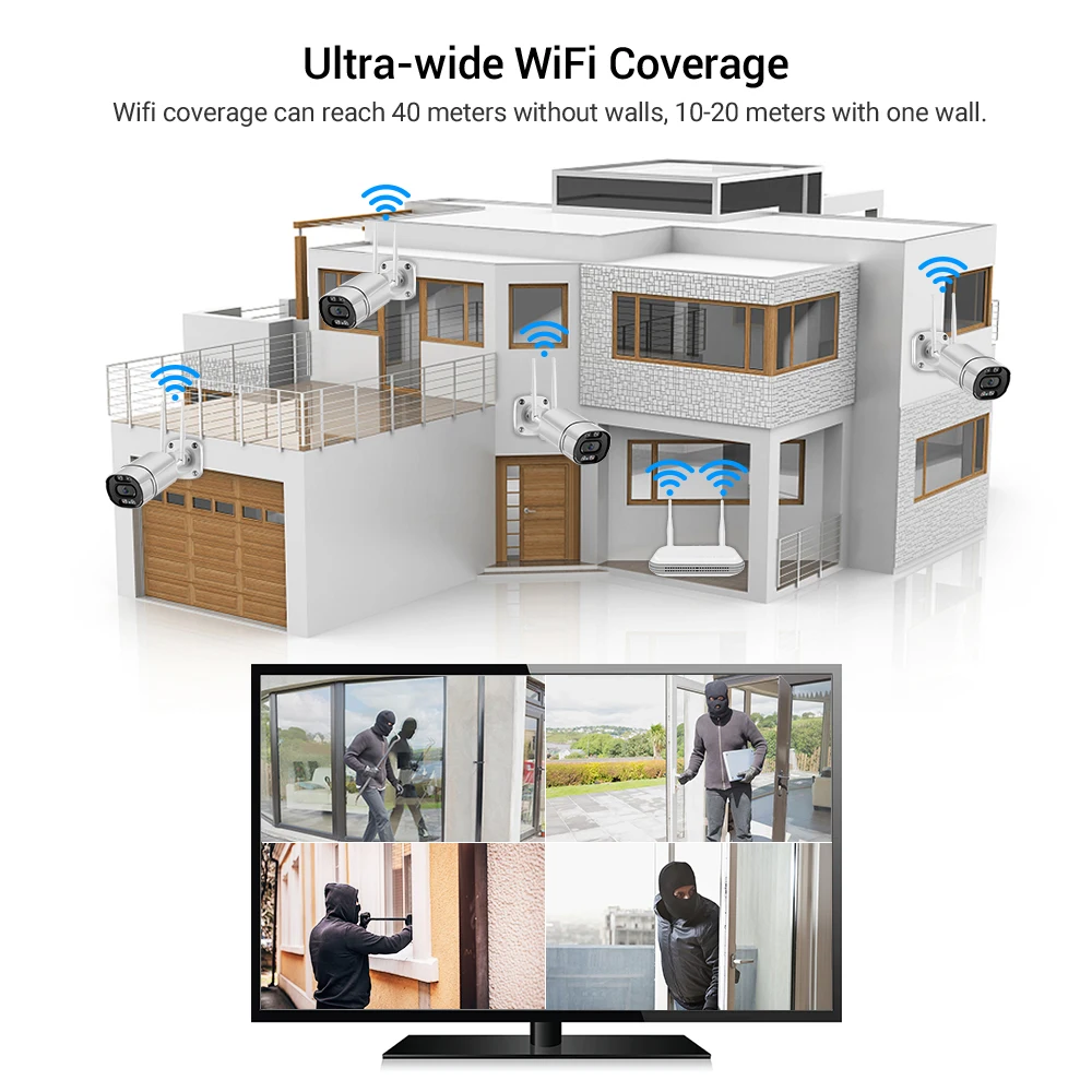 Network video recorder Wifi NVR Mini 8CH 5MP XMeye WIFI for wireless security system TF card slot face detection P2P H.265