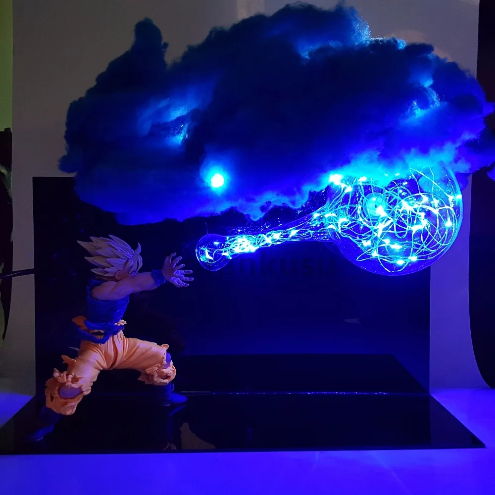 Figurine Dragon Ball Z Son Goku LED Broly Super Saiyan - Kit à Monter - PVC 18cm