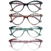 MODFANS Lady Cat Eye Reading Glasses Women Spring Hinge Lightweight Presbyopic Readers Eyeglasses with Diopter +0.5 to +4.0 2