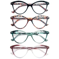 MODFANS Lady Cat Eye Reading Glasses Women Spring Hinge Lightweight Presbyopic Readers Eyeglasses with Diopter +0.5 to +4.0 2