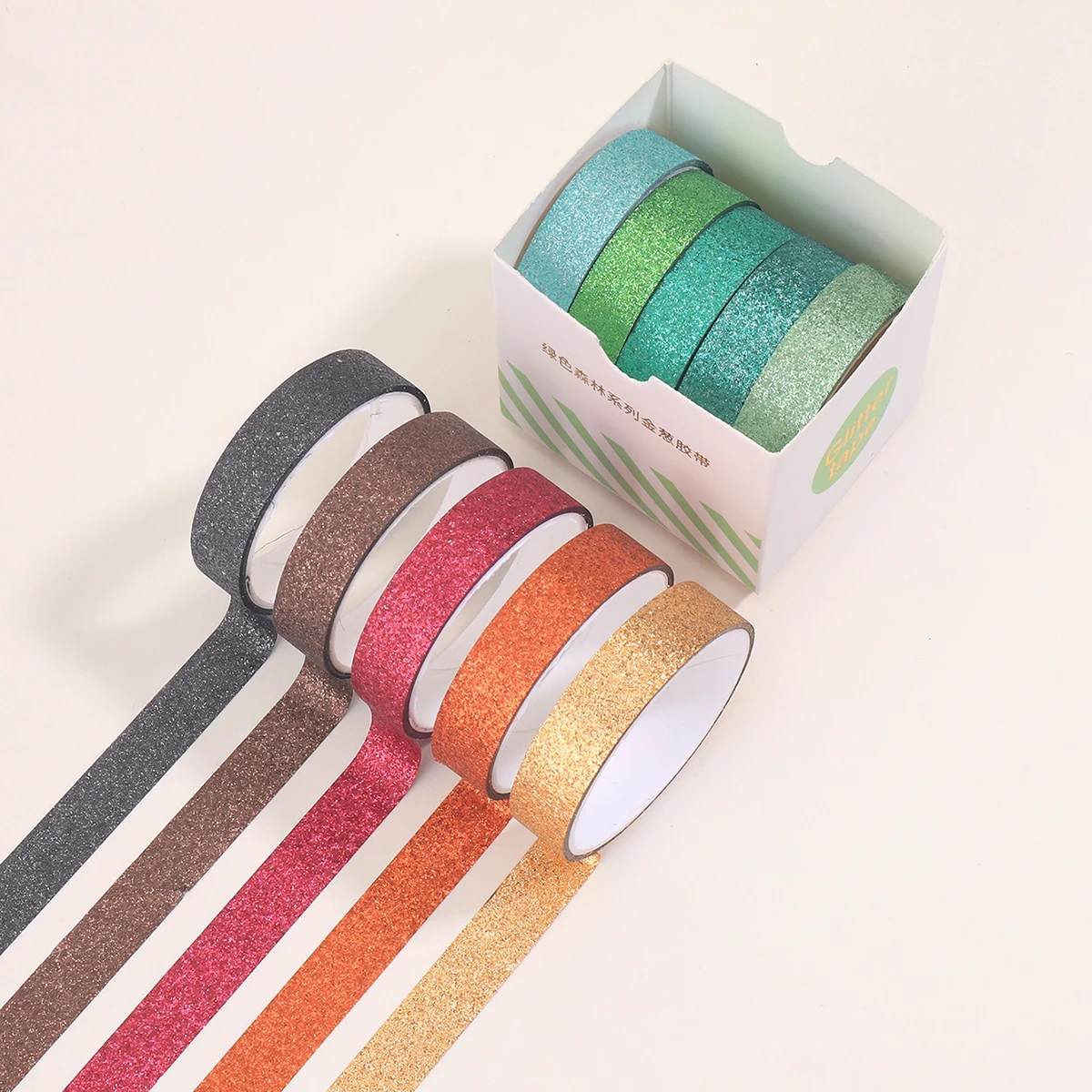컬러 글리터 파우더 와시 테이프 2박스, 마카롱 컬러 팔레트, DIY 노트북 사진 앨범 장식, 친구에게 선물