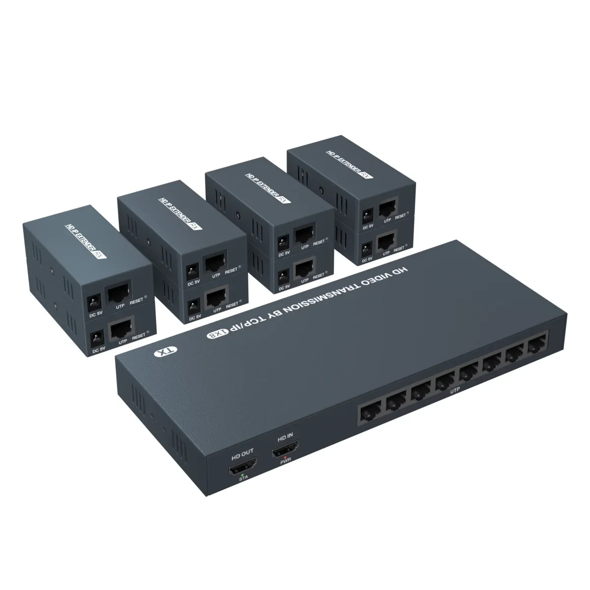 200M IP  1x8 HDMI ͽٴ й,    ̺, CAT5/6/7 EDID   ƿ,   ð