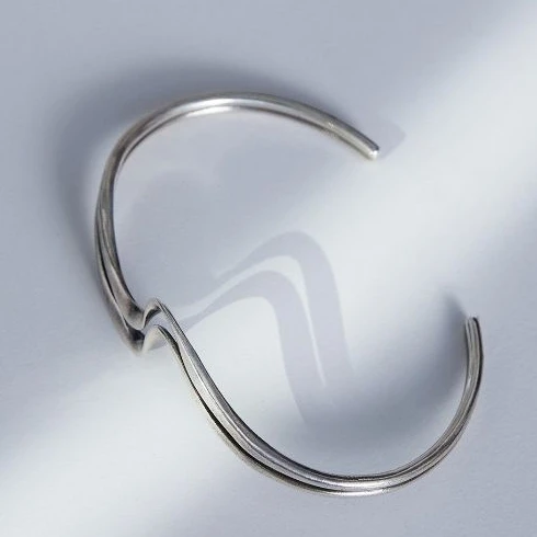 New 2023 Retro Personality Streamline Adjustable Silver Color Punk Bracelet Banquet Jewelry Accessories Gift