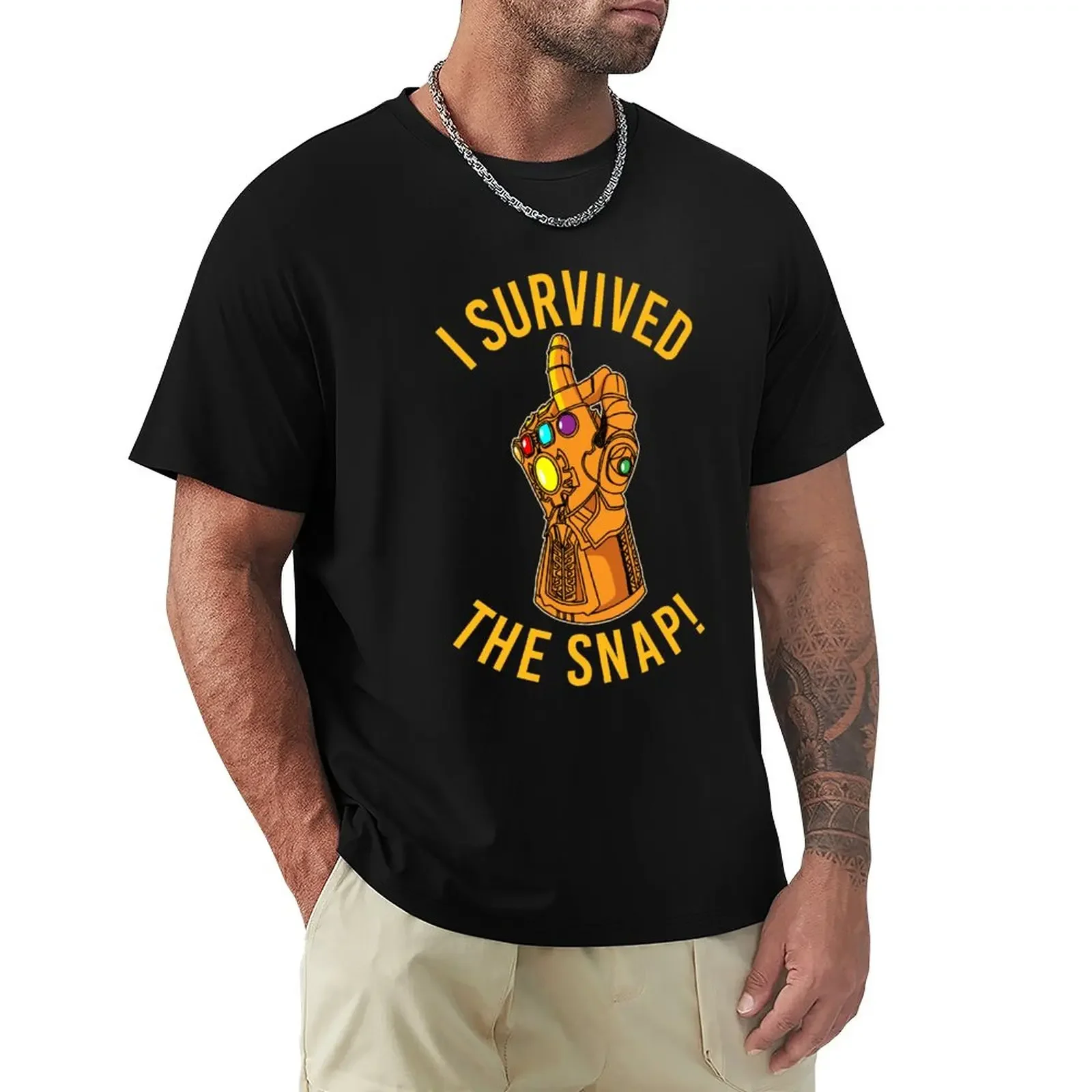 

I Survived the Snap T-Shirt plain summer top customs t shirts for men graphic
