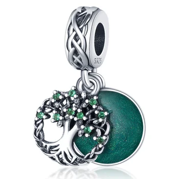 Womens Tree Of Life Pendant Charms Bead For Pandora 925 Silver Original Bracelet Necklace DIY Fine Jewelry Gift Hot