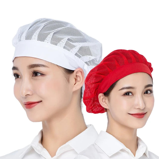 White Elastic Breathable Net Hat Kitchen Work Hats Canteen Restaurant Food  Service Bakery Baking Catering Cook Caps for Women - AliExpress
