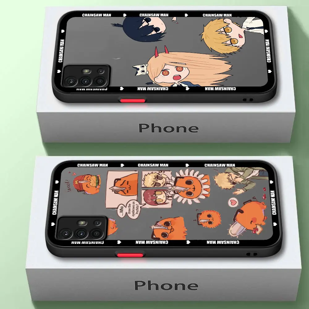 Anime Chainsaw Man Matte Phone Case Cover