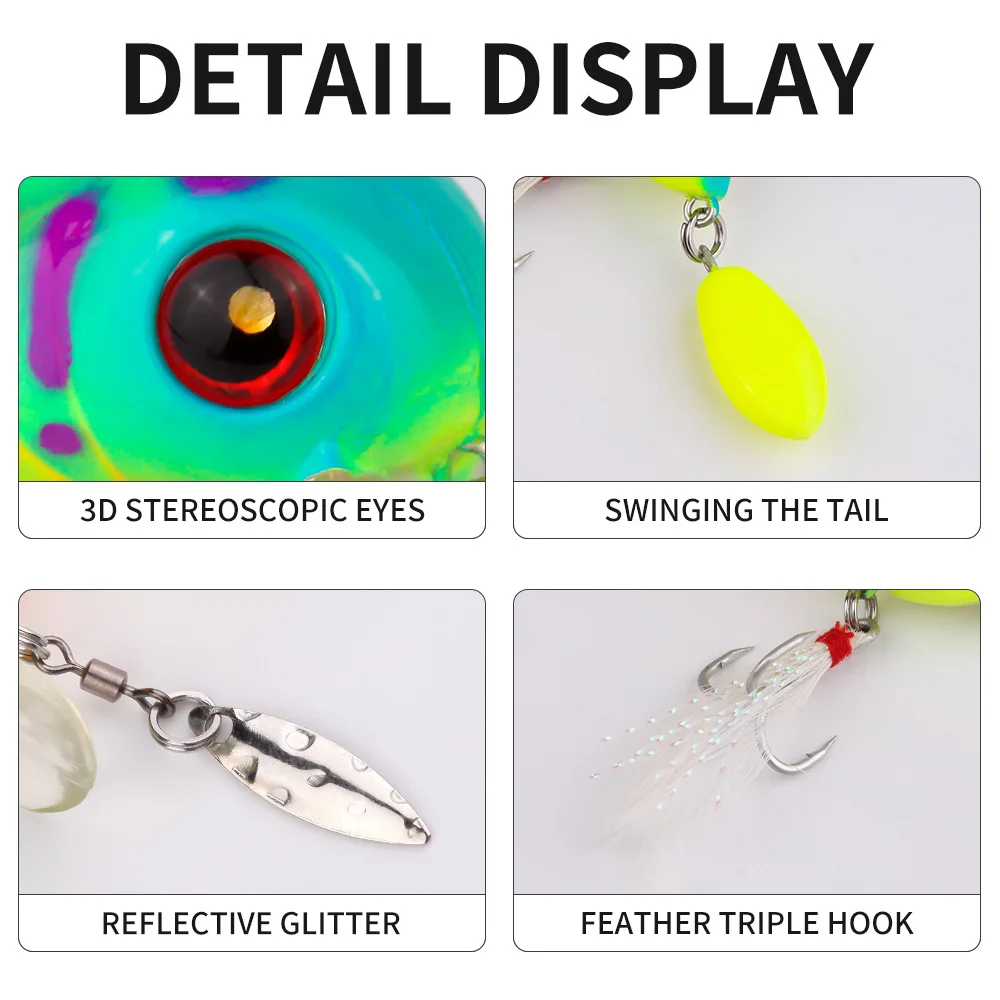 1 Stück Mini Schwimmender Chubby-Köder 5,7g/5cm Wobbler-Spinner mit Feder und Scharfen Dreifachhaken Praktisches Angelzubehör – Detail 13