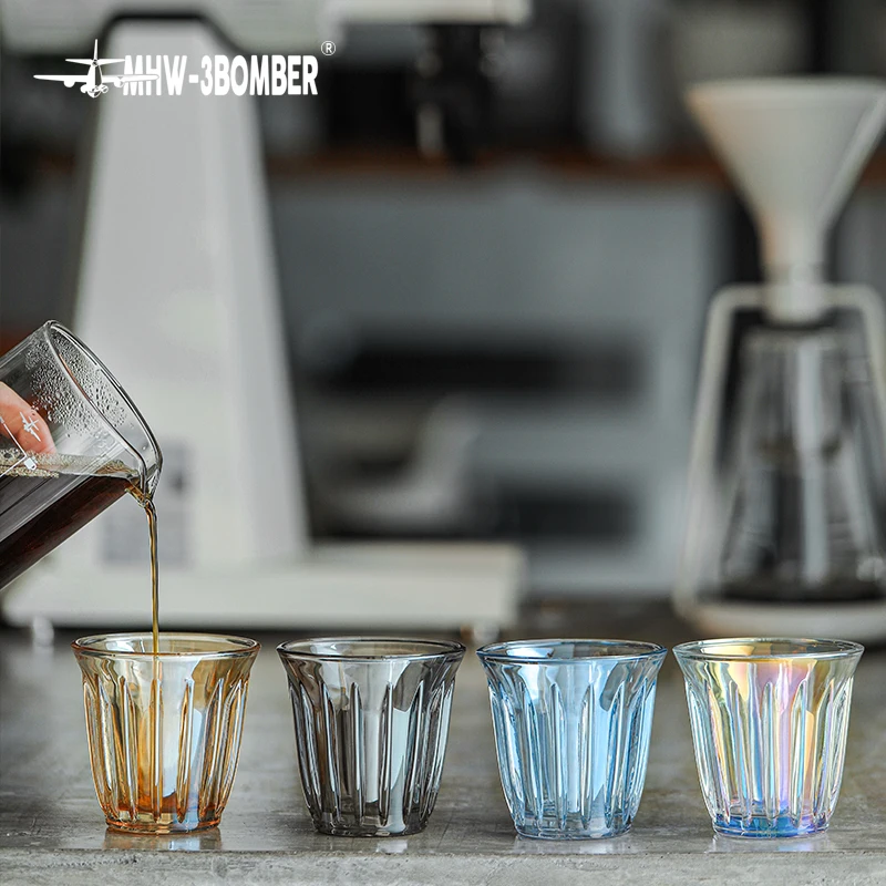 160ml Glass Coffee Cup Latte Cup Drinking Glasses for Tea Beer Cocktail Cafe Bar Accessories Drinking Glassware tea glass cup draft beer cups