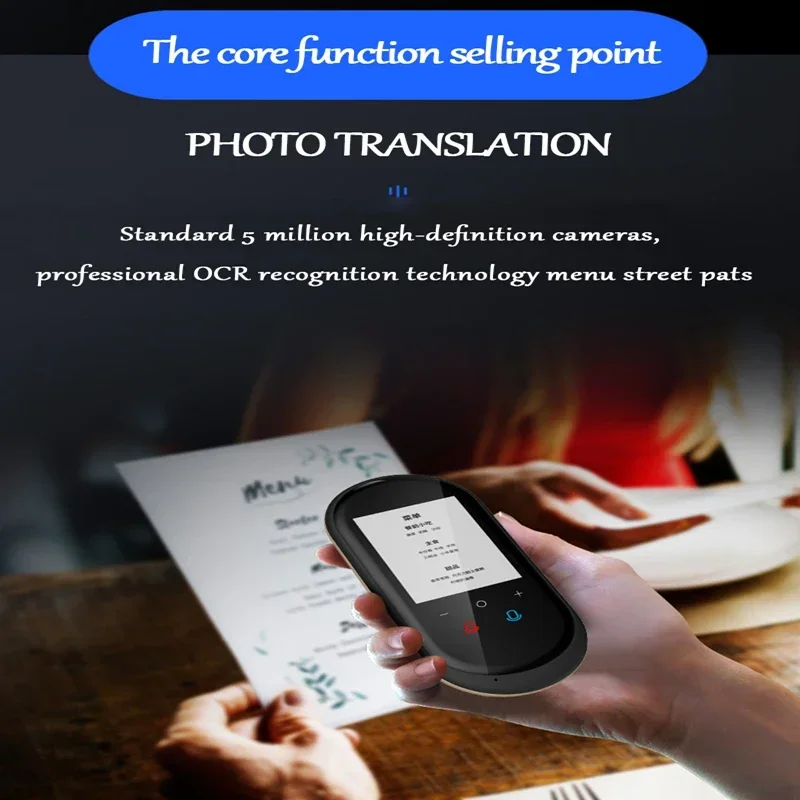 Smart Translator 2.4 Inches 106 Languages Real-time Photo Translation WIFI Hotspot Connected Standby for Up To 6 Hours New