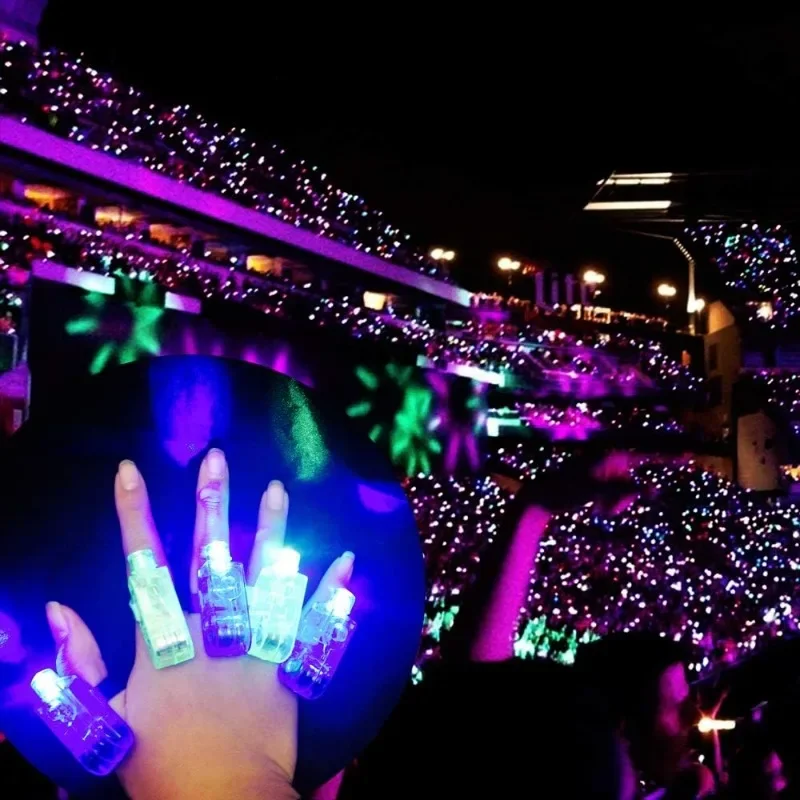 LED Finger Lights Glow Party Favors for Kids Birthday Rave Dance Concert Night Events Safe Flashing Flashlights Toys Gifts