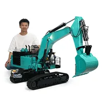 PC1250 RC Metal Hydraulic Heavy Excavator 1/8 Scale Huge Construction Vehicle Remote Control Digger Painted Lights RC Toys Model 1