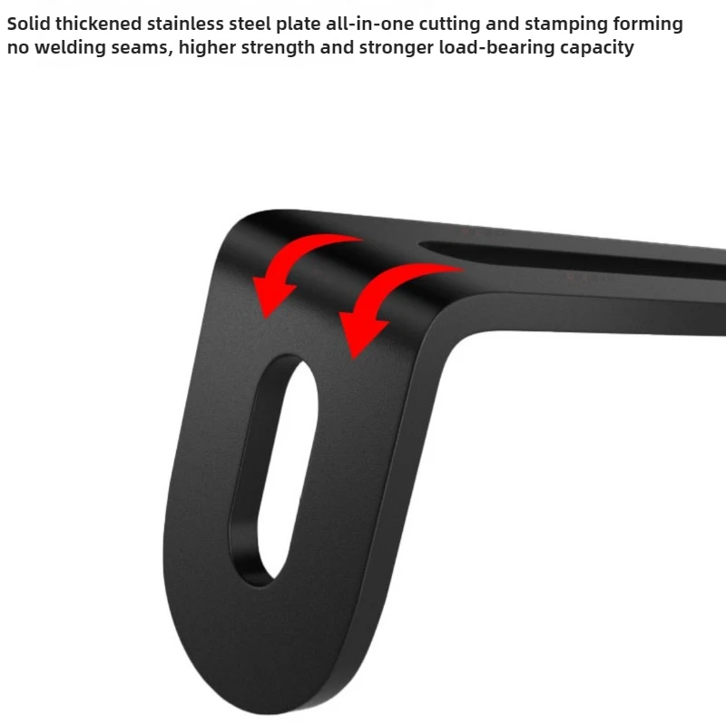 Black Stainless Steel Adjustable Angle Code Long Hole Activity 90 &deg; Right Angle Furniture Fixer L-shaped Shelf Bracket Connector