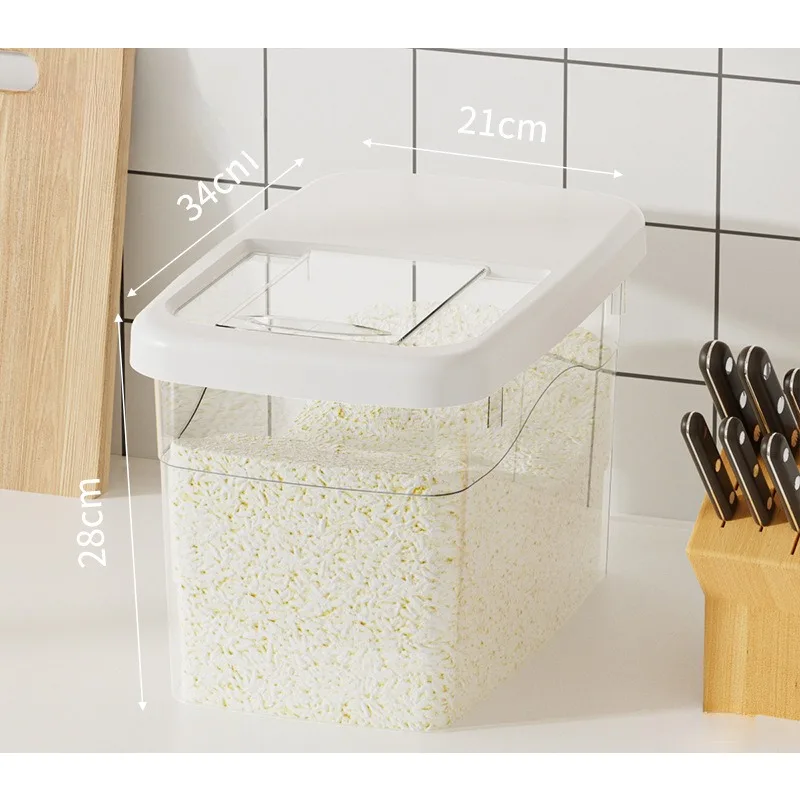 Rice Storage Box Insect Proof and Moisture Proof Sealed Food Grain Food Container Kitchen Rice Organizer Grain Rice Storage Box 5