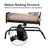 Outdoor Rocking Chair Set with Thick Cushions 2-Pieces Garden Porch Poolside Upgraded Comfort and Sturdy Steel Construction 4