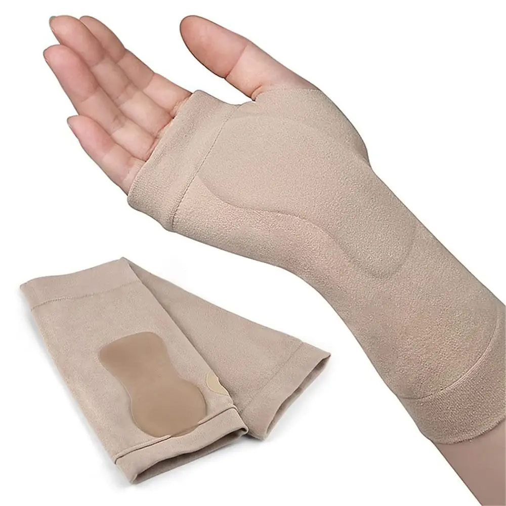 Universal Soft Wrist Thumb Support with Soft Gel Pads Elastic Palm Compression Sleeves Breathable Wristband