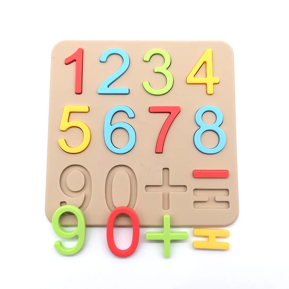 실리콘 숫자 퍼즐 식품 등급 실리콘 창의력 개발 어린이 조기 학습 퍼즐 보드 교육용 장난감 숫자 퍼즐