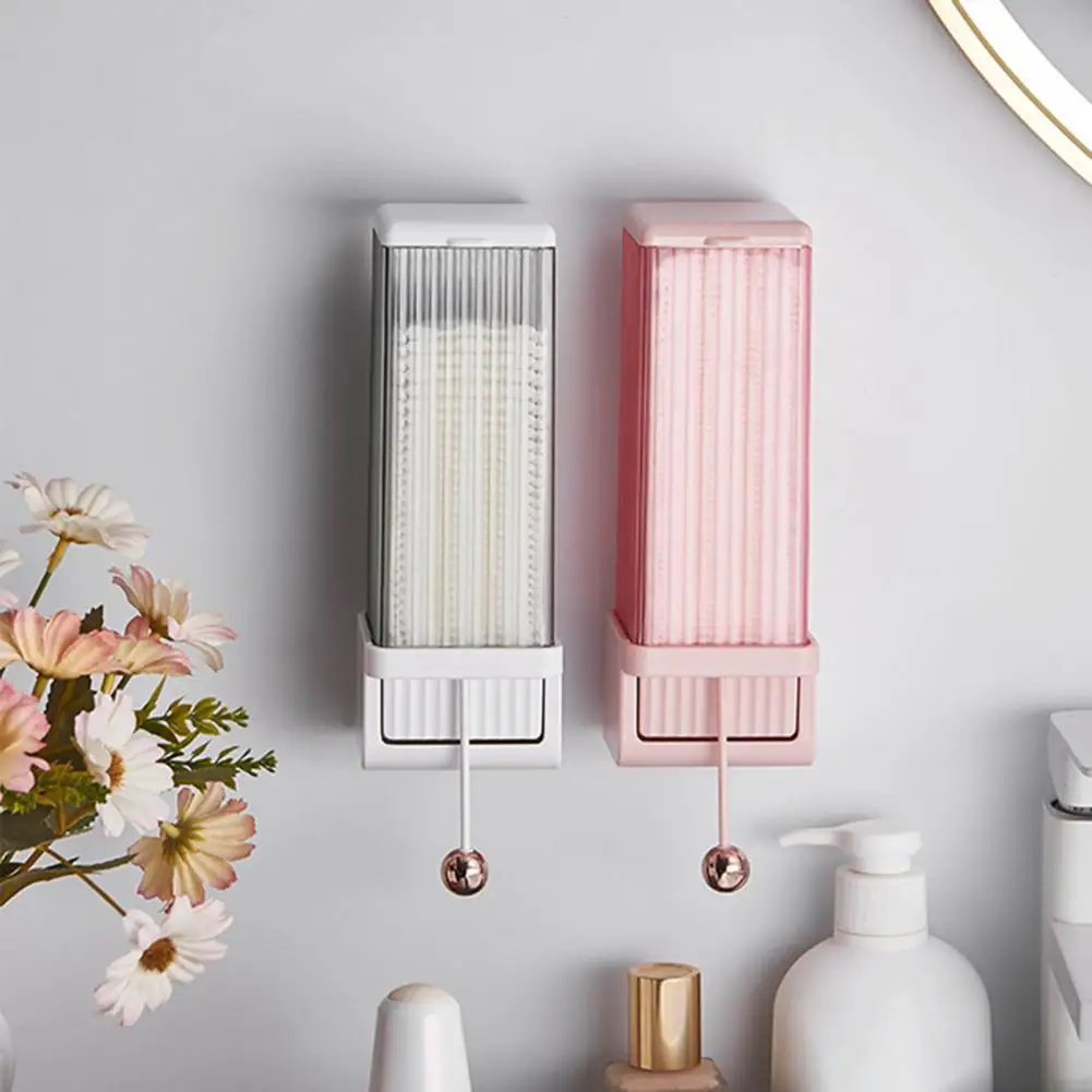 

Waterproof Dustproof Cotton Pad Dispenser Space-saving Cotton Pad Organizer Wall-mounted Makeup Cotton for Home for Cotton