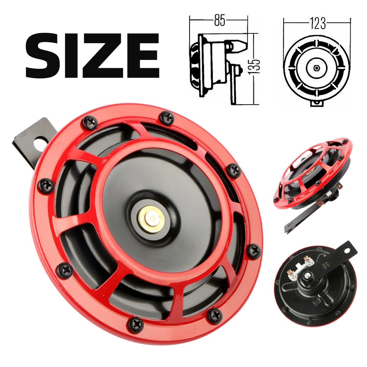 2pcs 12V 120Db Horn Super Loud Compact Electric Blast Tone Air Horn Kit For Motorcycle Car Truck loud car horn