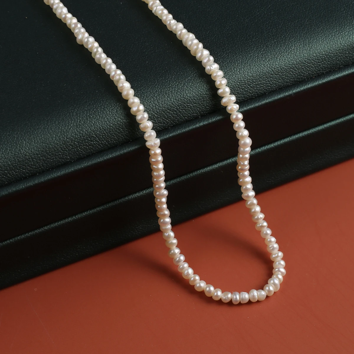 White Natural Freshwater Pearl Loose Spacer Flat Round Beads 2-3mm Jewelry Making DIY Necklace Bracelet Accessories Gift 36CM