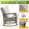 3 Pieces Patio Furniture Set,Outdoor Rocking Chair Bistro Set,for Porch,Balcony,Backyard,Outside,Poolside 2