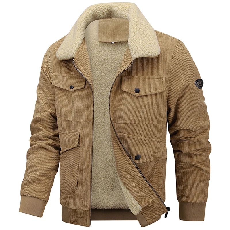 Jacket Mens autumn Winter New mens jacket collar Solid color