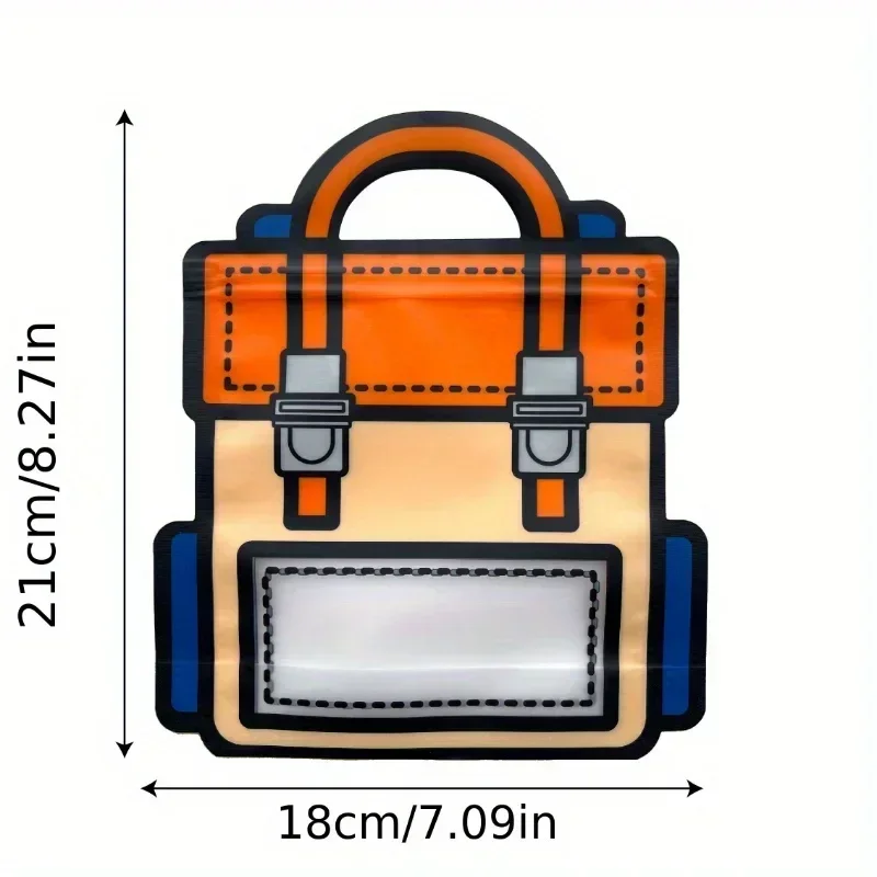 Lots Creative Lunch Bag School Bags Cookie Candy Plastic Zipper Bags Snack Packaging for Kids Birthday Graduation Party Gifts 6