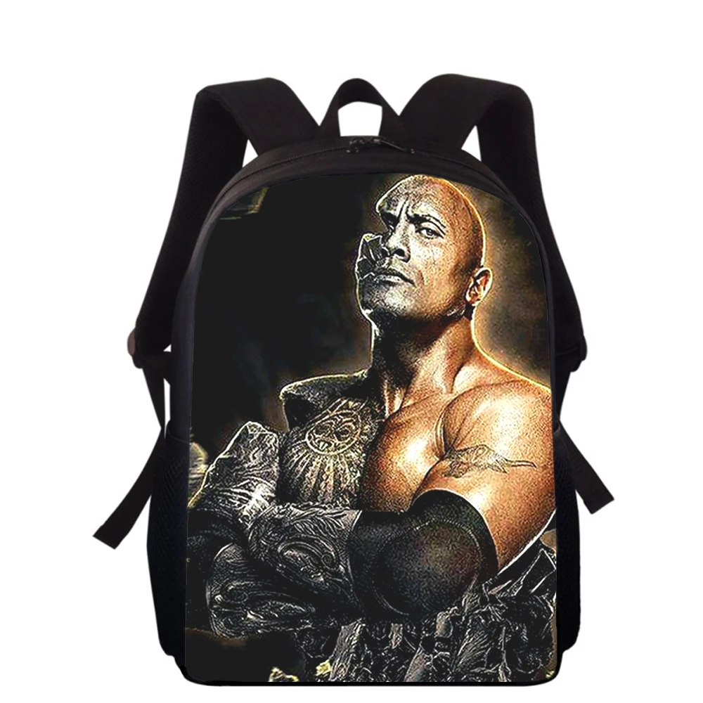 Dwayne Douglas Johnson 15” 3D Print Kids Backpack Primary School Bags for Boys Girls Back Pack Students School Book Bags