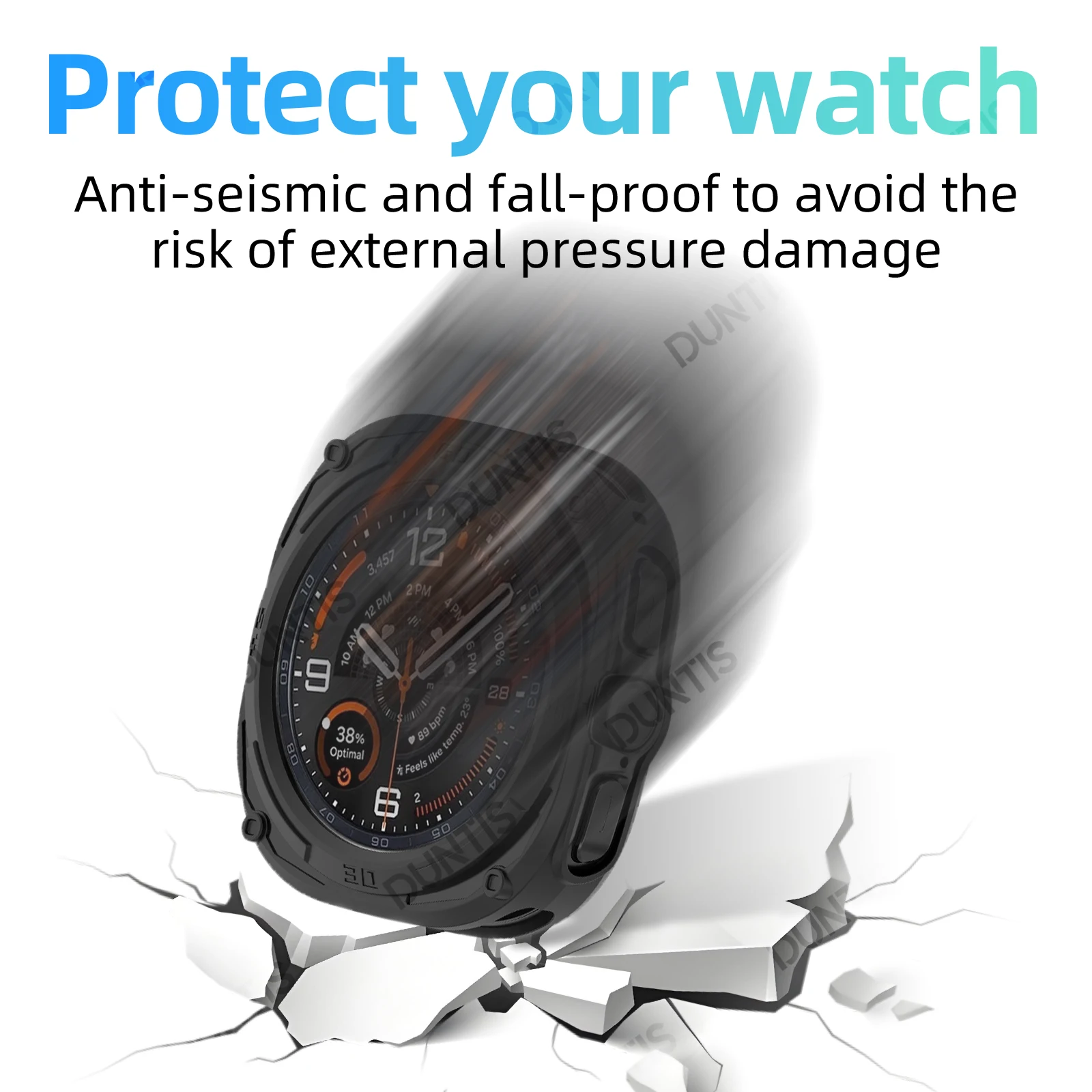 Shock-Proof Silicone Protective Case Cover - Shatter-Resistant Smart Watch Shell Accessories