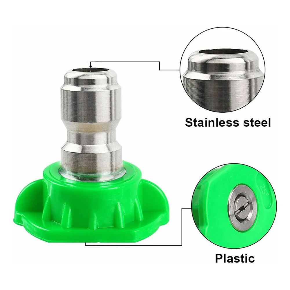 Water Gun Nozzle 5pcs 1/4inch Pressure Washer Spray Tips 3600 PSI