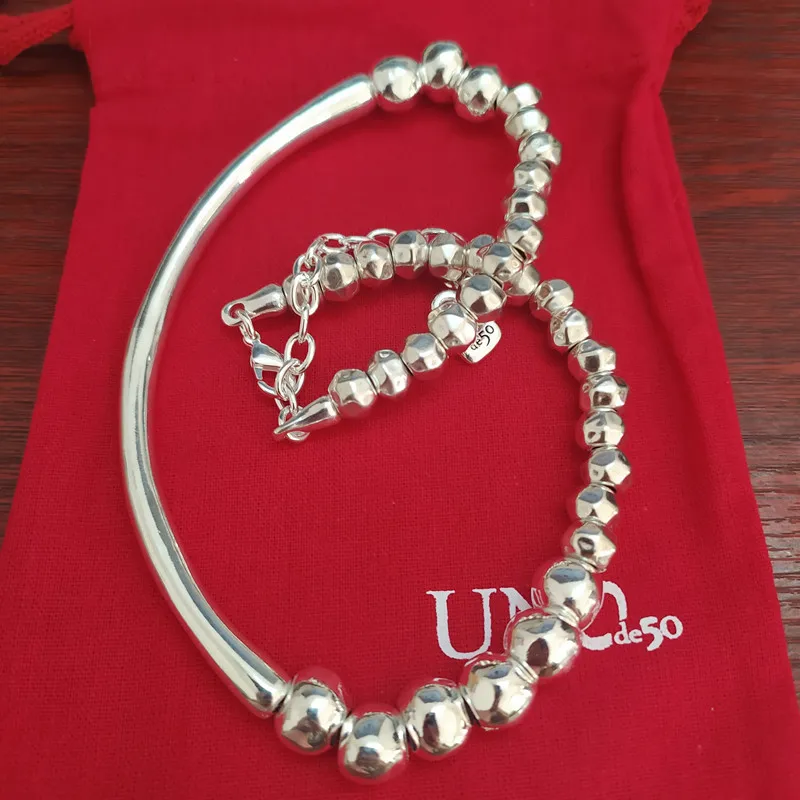 alloy bead necklace, Silver clasp, fashion, with logo, wholesale, new 2021, European fashion gift bracelet
