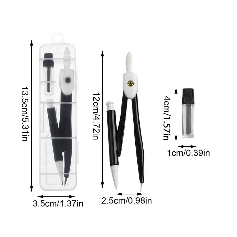 Drawing Compass Brief Pratical Pfofessional Compass Set School Office Drawing Maths Geometry Learning Tools Circles School Student Stationery