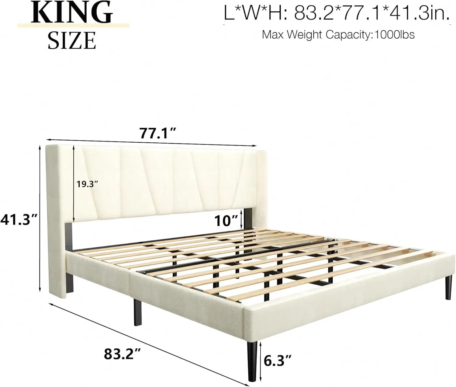 Frame with Headboard, Velvet Upholstered Platform Bed Frames, Contemporary Mattress Foundation, Noise Free, No Box Spring Ne
