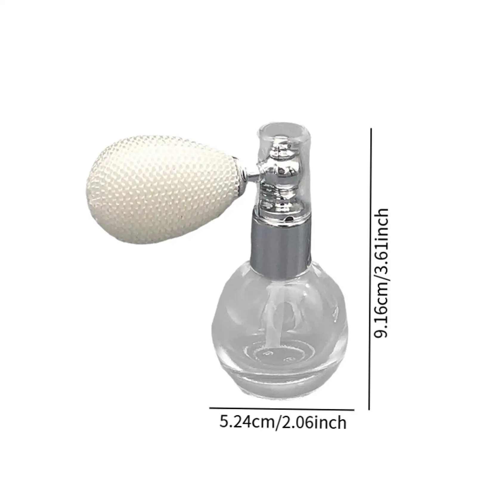 Perfume Spray Refillable Empty for Women Girls Transparent Pocket Home Salon Vintage Design Gift Idea Anti Clog 12ml