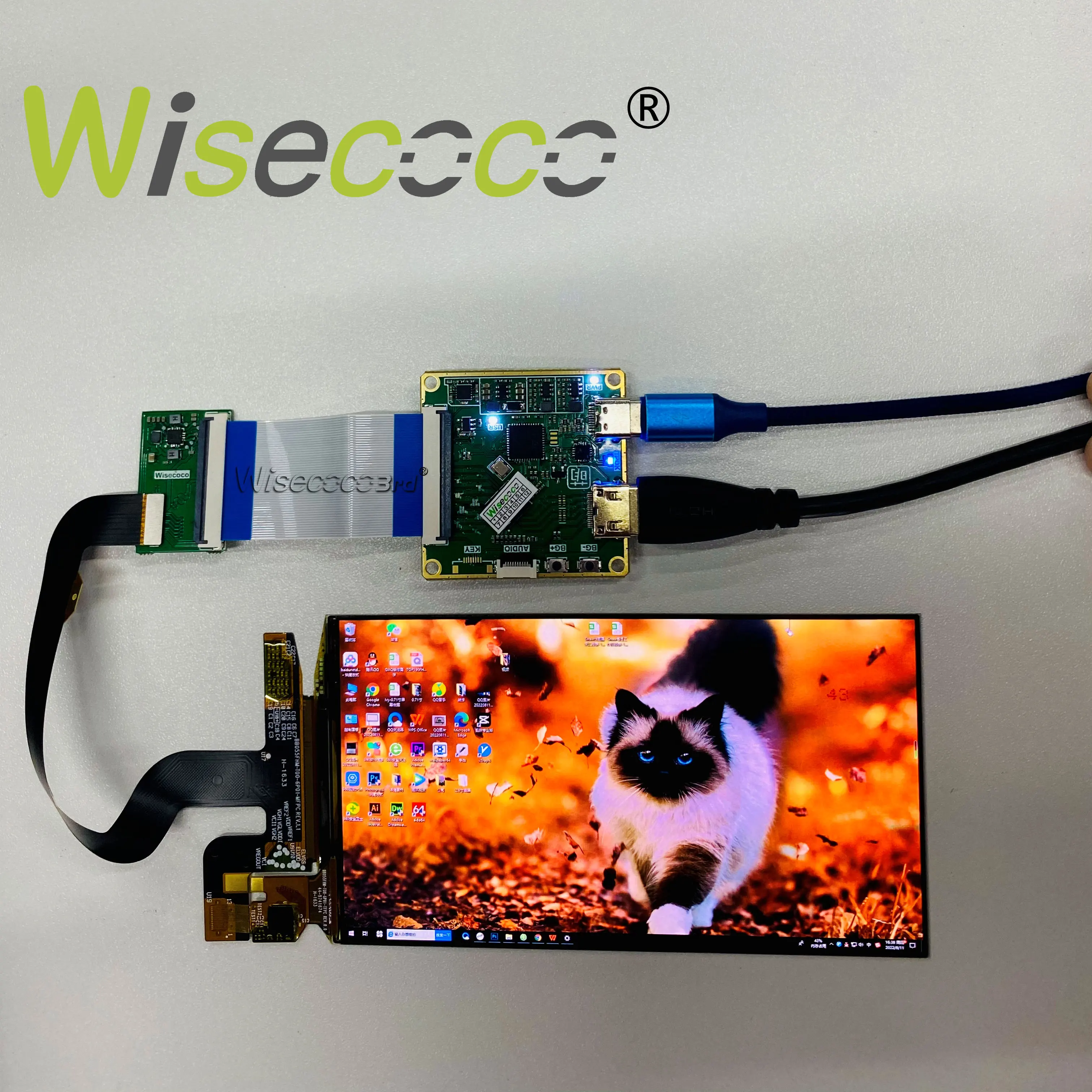 Tela Sensível ao Toque Fhd Oled 1920x1080 Amoled 1920x1080 Módulo de Exibição Win 10 11 pi de Framboesa Usb Placa de Driver tipo c 55 - Imagem 4