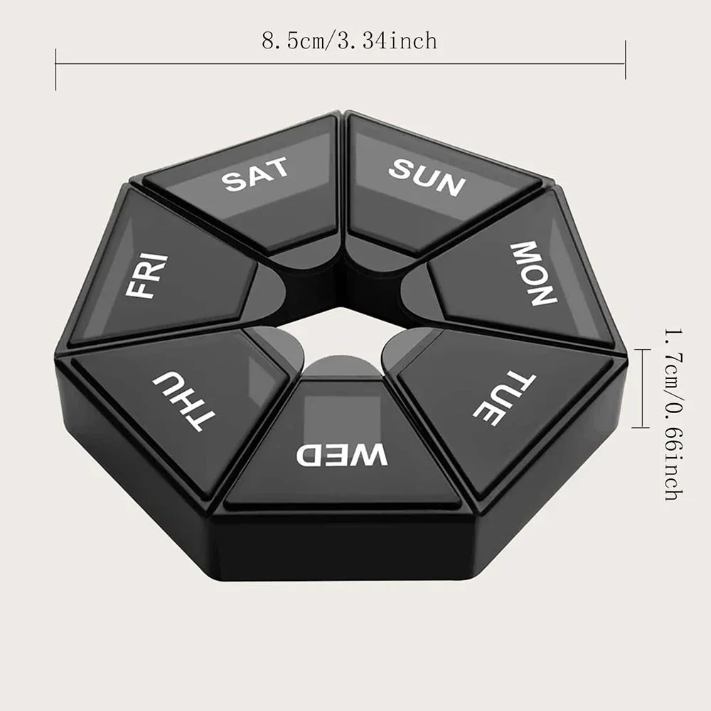 1pc-Mini Small Portable Travel Vitamin Pill Box Pills Cases Container Organizer Storage Tablets 7 Days Grids Medicine Fish Oils