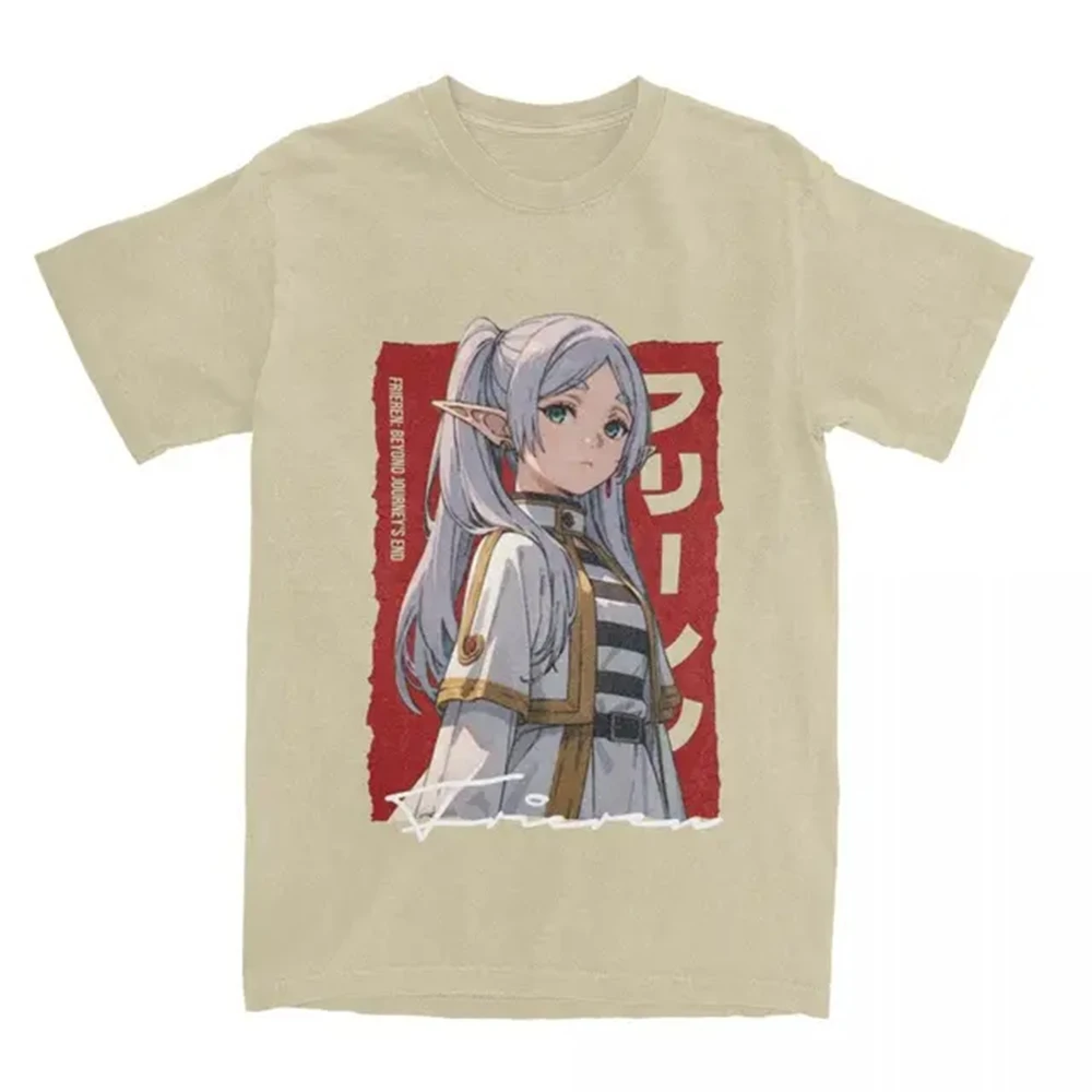 Frieren Beyond Journey's End Vintage Cotton T-Shirt - Unisex Crew Neck Short Sleeve Tee