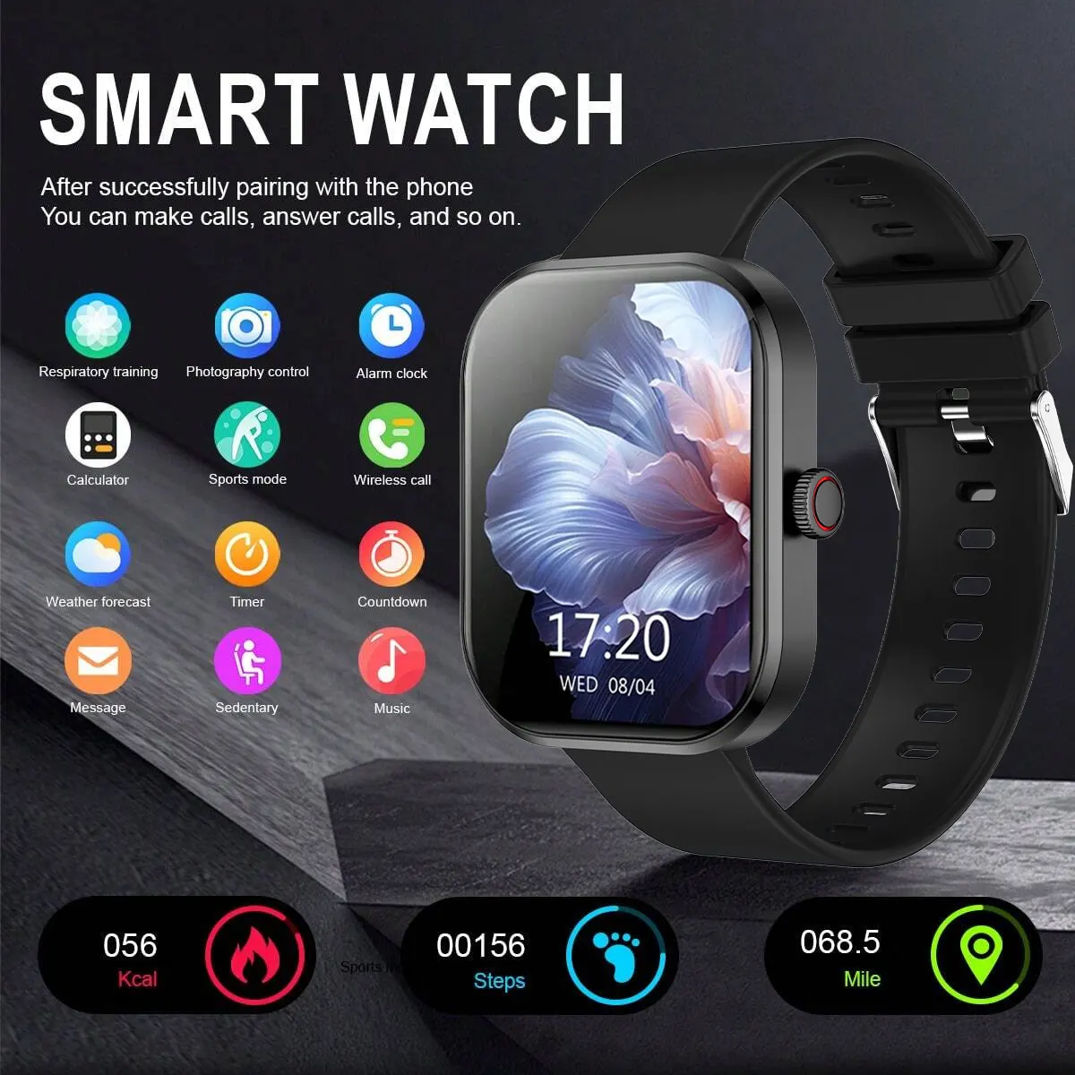 ساعة ذكية تعمل باللمس عالية الدقة للجنسين الأكثر م...