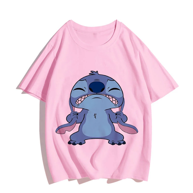 t-shirt for kid girl Unisex Summer New T-shirt Cartoon Disney Girls Tshirts Harajuku Boy Tshirt Stitch Kawaii Element Nice Round Neck Kids Tshirt Top t shirt kid